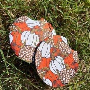 Fall Pumpkins Neoprene Car Coaster 2 Pack | Fall Coasters | Pumkin Coaster